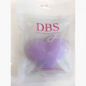 Sachet eponge konjac DBS coeur à la violette