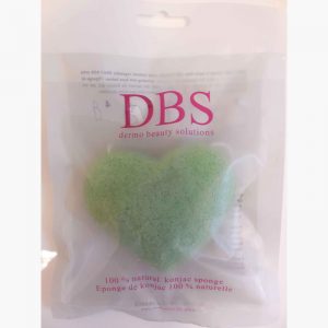 Sachet eponge konjac DBS coeur à l'argile verte